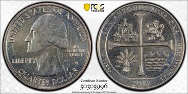 2019-W 25C San Antonio Missions NP AU55