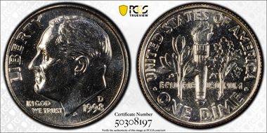 1998-D 10C MS66FB