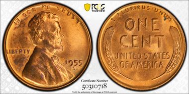 1955-S/S/S 1C RPM, FS-501 MS65RB