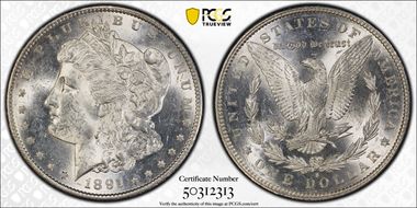 1891-S $1 MS62