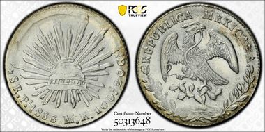 1886-Pi MR 8 R Pi77 MS63