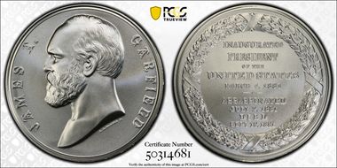 (2024-S) Medal James Garfield Silver Matte Finish First Strike MS70