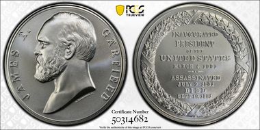 (2024-S) Medal James Garfield Silver Matte Finish First Strike MS70