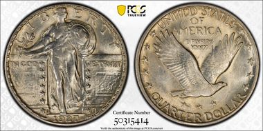1927-S 25C AU58