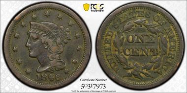 1846 1C Small Date N1BN