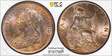 1900 1/2D S-3962 MS64RB