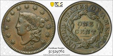 1831 1C Large Letters VF35BN