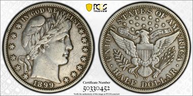 1899-O 50C VF30