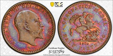 1902 1/2 Far Coronation Model MS66BN