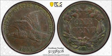 1857 1C Flying Eagle N1