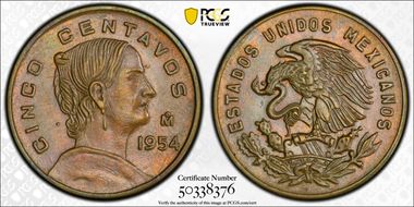 1954-Mo 5C KM-426  w/ Dot Head Right MS63