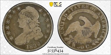 1832 50C Small Letters VG8