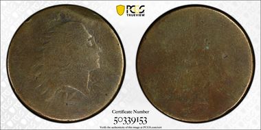 1793 1C Wreath, Lettered Edge N1BN