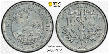 1942 10C MS65
