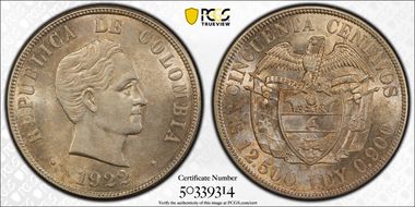 1922 50C Restrepo-416.4 Philadelphia MS61