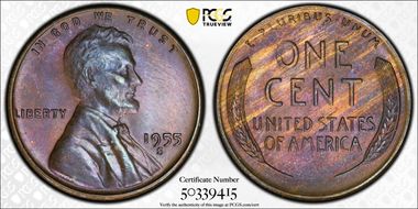 1955-S 1C MS64BN