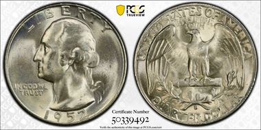 1952-S/S 25C RPM FS-502 MS64