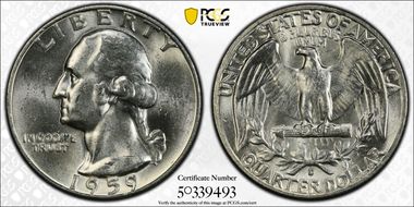 1959-D 25C RPM FS-501 MS63