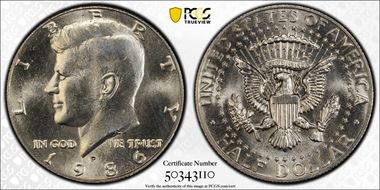 1986-P 50C MS66