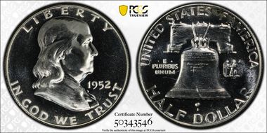 1952 50C PR67+
