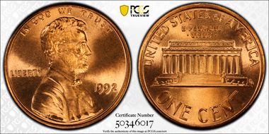 1992 1C MS67RD
