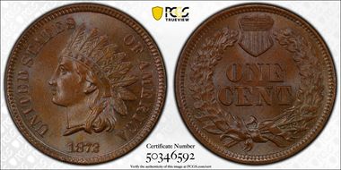 1872 1C Shallow N,  FS-901 MS66BN