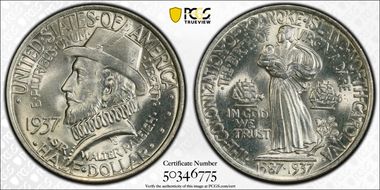 1937 50C Roanoke MS63