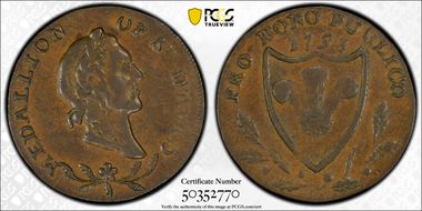 1793 Tk 1/4D DH-1 Pembrokeshire, St. David's AU58BN