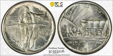 1937-D 50C Oregon MS67