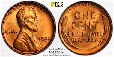1933-D 1C MS67+ RD