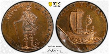 1795 Tk 1/2D DH-21 Northumberland Newcastle MS65RB