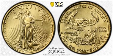 1993 $5 Gold Eagle MS70