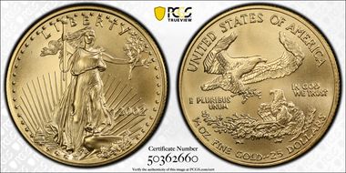 2002 $25 Gold Eagle MS70