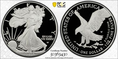 2024-W  $1 Silver Eagle PR70DCAM