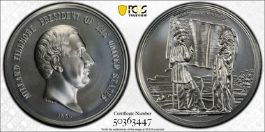 (2022) Medal Millard Fillmore "1850" Silver Matte Finish MS70