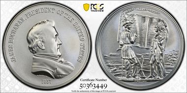 (2023) Medal James Buchanan "1857" Silver Matte Finish MS70