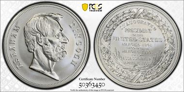 (2023) Medal Abraham Lincoln Silver Matte Finish MS70