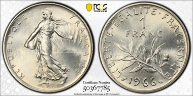 1966 1 Fr Gad-474 MS69