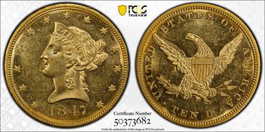 1847 $10 MS61