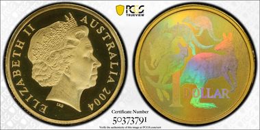 2004 $1 Holographic Kangaroos PR69DCAM