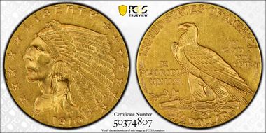 1910 $2.50 MS61