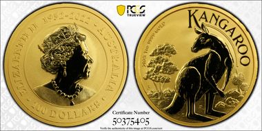 2023-P $100 Kangaroo Au MS70