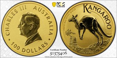 2024-P125 $100 Kangaroo Au MS70
