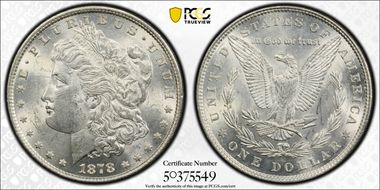 1878 7TF $1 Reverse of 1879 MS62