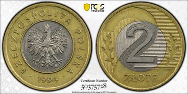 1994 MW 2 Zlote KM-283 MS63