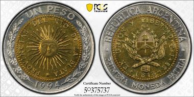 1994 Peso Medal Rotation MS66