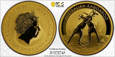 2010-P $100 Kangaroo Au MS69