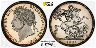 1821 Crown S-3805 Secundo MS63