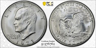 1973-S $1 Silver MS66