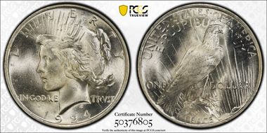 1924 $1 MS66
